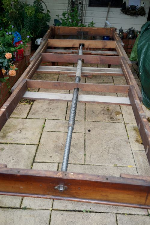 1830S MAHOGANY EXTENDING WINDOUT DINING TABLE BASE WITH VERY UNUSUAL WINDING MECHANISM - ADDITIONAL PHOTO 1