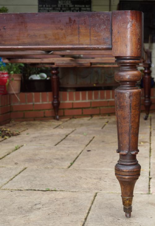 1830S MAHOGANY EXTENDING WINDOUT DINING TABLE BASE WITH VERY UNUSUAL WINDING MECHANISM - ADDITIONAL PHOTO 3