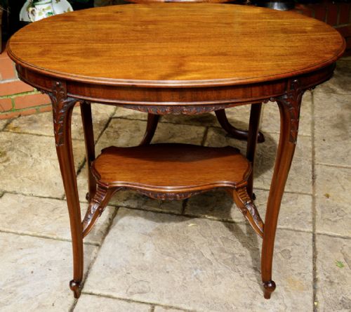 a fine quality late victorian oval mahogany table with fine carved detail - CATEGORY: ANTIQUE TABLES - DATED VICTORIAN
