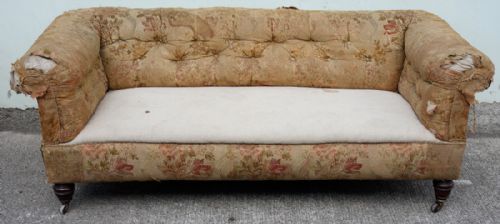 stamped and numbered gillows chesterfield sofa - CATEGORY: ANTIQUE SOFAS - DATED 19TH CENTURY