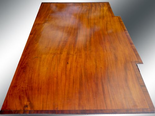 MAHOGANY BREAKFRONT SIDEBOARD WITH ONE PIECE SOLID TOP - ADDITIONAL PHOTO 1