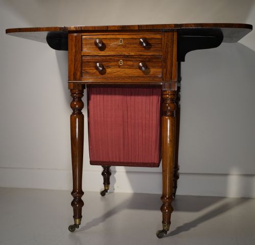 rosewood work table circa 1830s - CATEGORY: ANTIQUE TABLES - DATED 1800