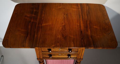 ROSEWOOD WORK TABLE CIRCA 1830S - ADDITIONAL PHOTO 3