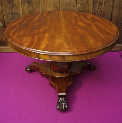 solid mahogany 68 seater tilt top table circa 1840s - CATEGORY: ANTIQUE TABLES - DATED 19TH CENTURY