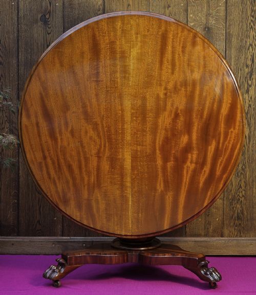 SOLID MAHOGANY 68 SEATER TILT TOP TABLE CIRCA 1840S - ADDITIONAL PHOTO 1