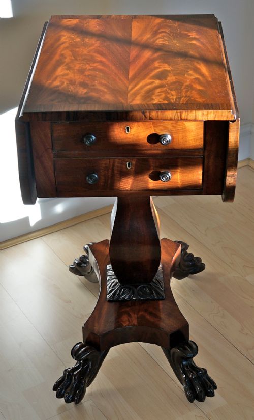 a fine quality mahogany work table - CATEGORY: ANTIQUE TABLES - DATED VICTORIAN