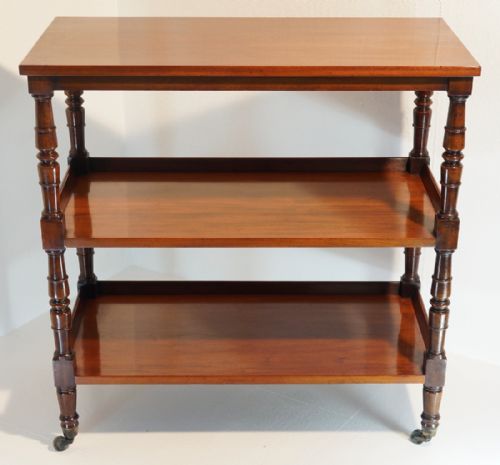 mahogany three tier shelves - CATEGORY: ANTIQUE FURNITURE - DATED VICTORIAN