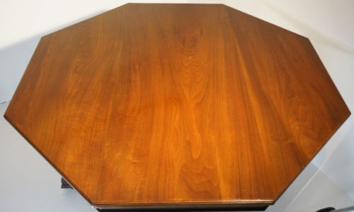 GOOD SIZE 120CM OCTAGONAL WALNUT DINING TABLE - ADDITIONAL PHOTO 1