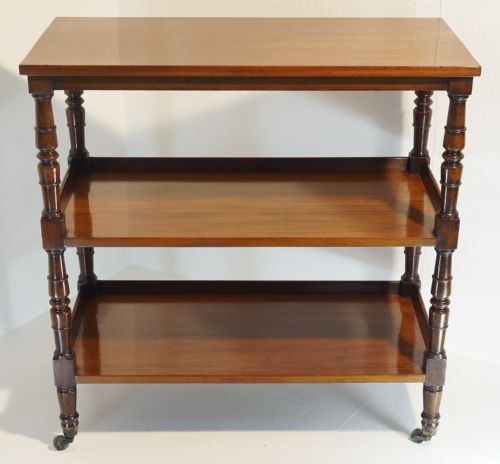 MAHOGANY THREE TIER SHELVES - ADDITIONAL PHOTO 1