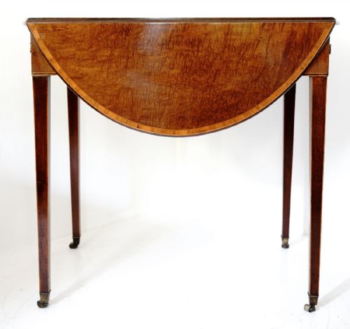 EXTREMELY ATTRACTIVE GEORGIAN FINELY FIGURED MAHOGANY PEMBROKE - ADDITIONAL PHOTO 1