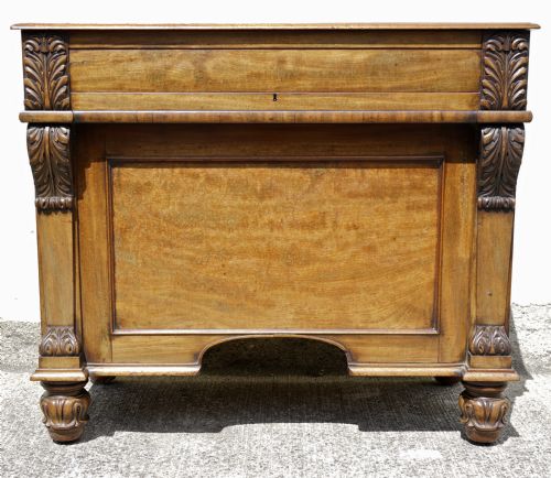mahogany blanket chest with lift up lid - CATEGORY: ANTIQUE CHESTS - DATED 19TH CENTURY