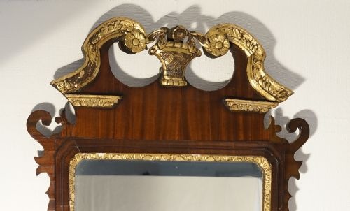 GEORGIAN MAHOGANY WALL MIRROR - ADDITIONAL PHOTO 1