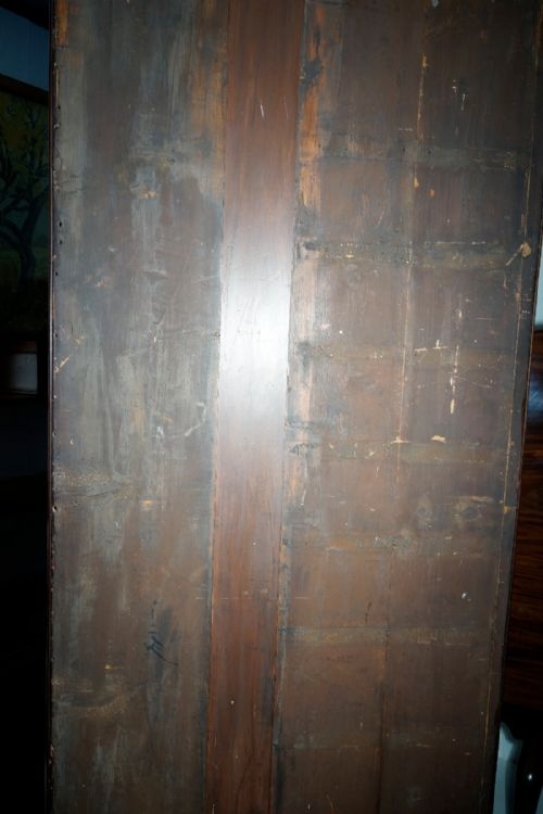 NARROW MAHOGANY OPEN SHELVED BOOKCASE SUPPORTED ON SPLAY FEET - ADDITIONAL PHOTO 8