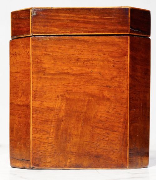 UNUSUAL PARTRIDGE AND KINGWOOD BANDED TEA CADDY 1790S - ADDITIONAL PHOTO 2
