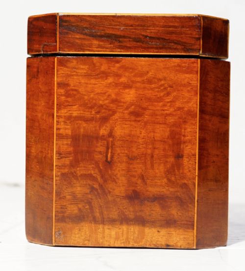 UNUSUAL PARTRIDGE AND KINGWOOD BANDED TEA CADDY 1790S - ADDITIONAL PHOTO 4