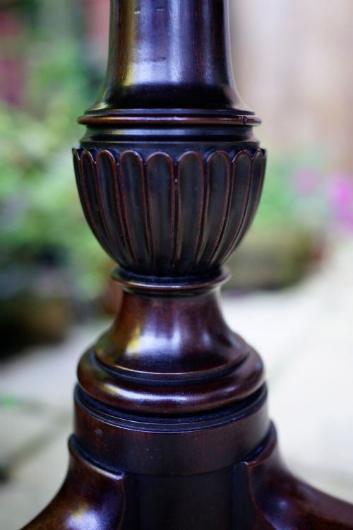 GOOD GEORGIAN MAHOGANY TRIPOD OCCASIONAL TABLE WITH FINELY CARVED - ADDITIONAL PHOTO 6