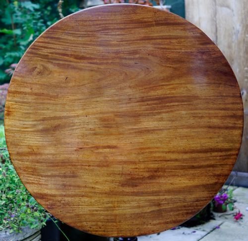 GOOD GEORGIAN MAHOGANY TRIPOD OCCASIONAL TABLE WITH FINELY CARVED - ADDITIONAL PHOTO 7