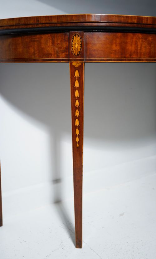 FINE PERIOD 1790S CARD TABLE WITH ORIGINAL DECORATION - ADDITIONAL PHOTO 6