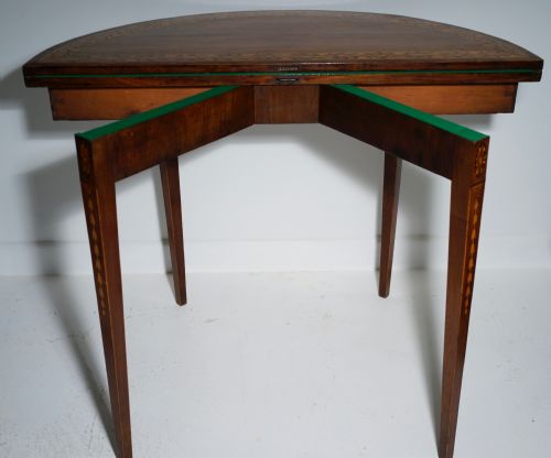 FINE PERIOD 1790S CARD TABLE WITH ORIGINAL DECORATION - ADDITIONAL PHOTO 7