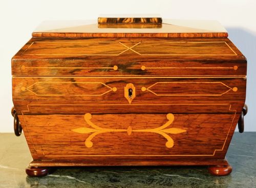 tea caddy - CATEGORY: ANTIQUE BOXES - DATED REGENCY