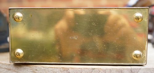A SUPERB STYLISH BRASS EMBOSSED STATIONARY BOX FROM THE ART NOUVEAU PERIODFREE INSURED POSTAGE UK MAINLAND ONLY - ADDITIONAL PHOTO 6