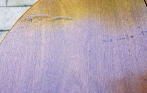 MAHOGANY OVAL PAD FOOT DINING TABLE CIRCA 1800 WITH BOLD PAD FOOT - ADDITIONAL PHOTO 2