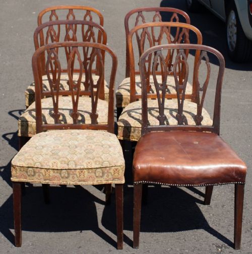 A GOOD SET OF 6 MAHOGANY GEORGIAN HOOP BACK DINING CHAIRS - ADDITIONAL PHOTO 3