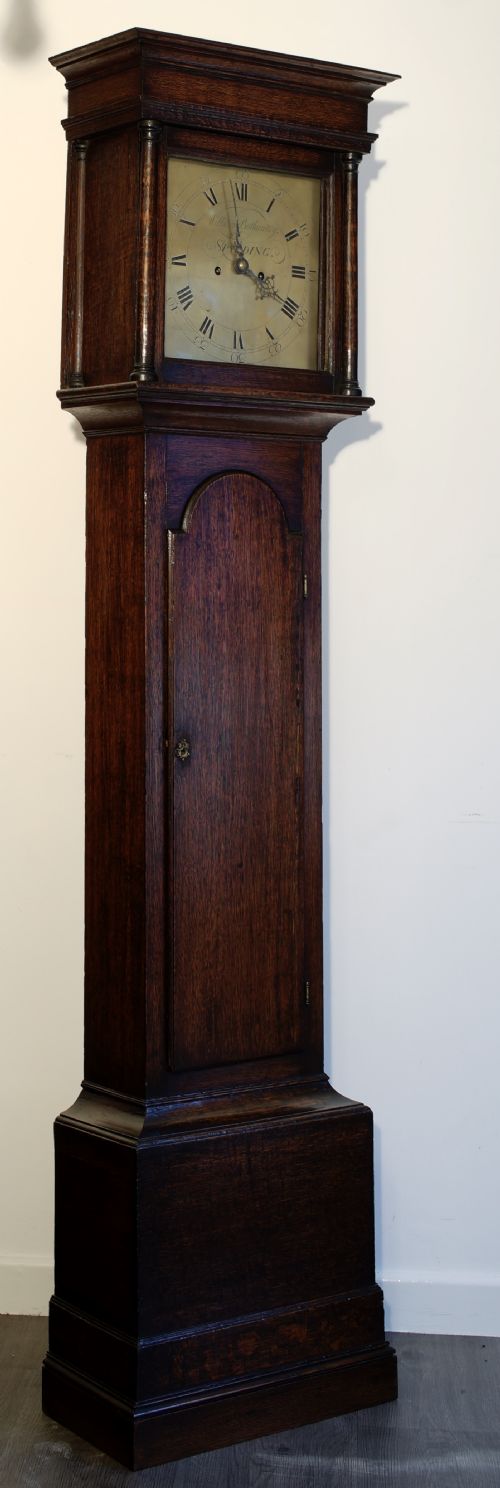 OAK LONG CASE CLOCK WILLIAM BOTHAMLEY OF SPALDING 17571759 - ADDITIONAL PHOTO 2