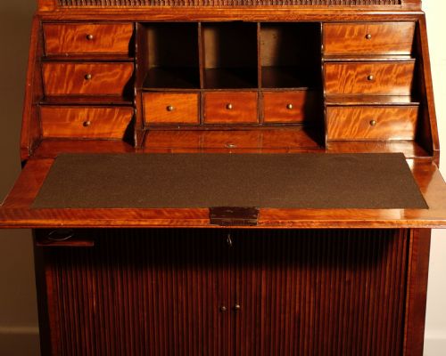 SATINWOOD BUREAU 1820S - ADDITIONAL PHOTO 7