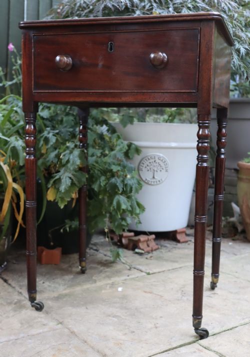 1820S MAHOGANY SINGLE DRAWER WORKSIDE TABLE - ADDITIONAL PHOTO 2