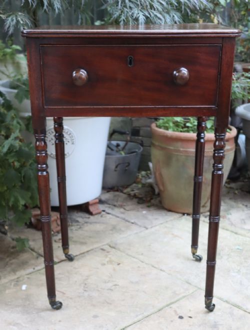 1820S MAHOGANY SINGLE DRAWER WORKSIDE TABLE - ADDITIONAL PHOTO 3