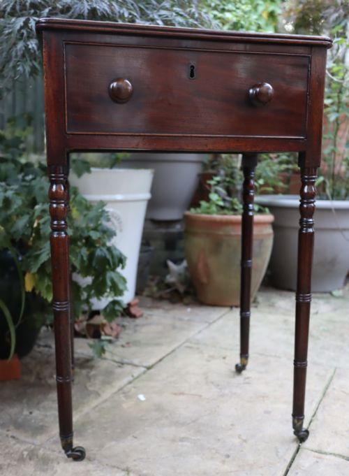 1820s mahogany single drawer workside table - CATEGORY: ANTIQUE TABLES - DATED REGENCY