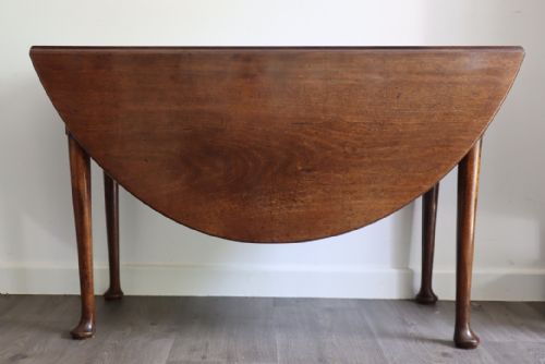GEORGIAN MAHOGANY PAD FOOT DINING TABLE - ADDITIONAL PHOTO 4