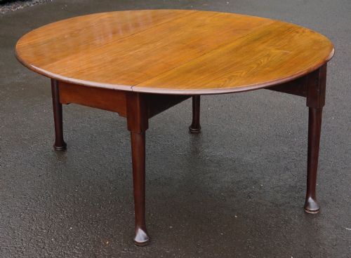 GEORGIAN 1760S MAHOGANY OVAL PAD FOOT DROP LEAF TABLE A GLORIOUS COLOUR - ADDITIONAL PHOTO 2