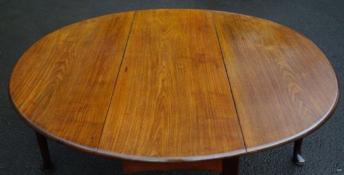 GEORGIAN 1760S MAHOGANY OVAL PAD FOOT DROP LEAF TABLE A GLORIOUS COLOUR - ADDITIONAL PHOTO 3