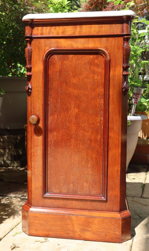 ANTIQUE MAHOGANY SINGLE DOOR CUPBOARD - ADDITIONAL PHOTO 4