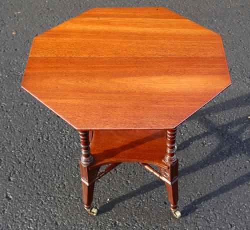 FINE ANTIQUE WALNUT TWO TIER OCCASIONAL TABLE - ADDITIONAL PHOTO 1