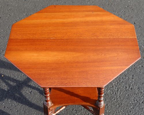 FINE ANTIQUE WALNUT TWO TIER OCCASIONAL TABLE - ADDITIONAL PHOTO 3