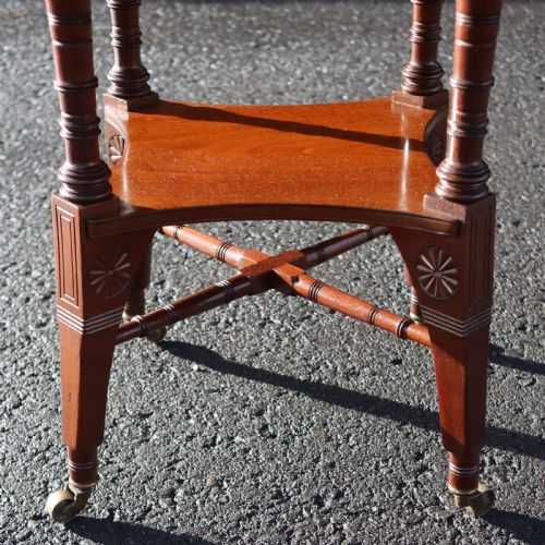 FINE ANTIQUE WALNUT TWO TIER OCCASIONAL TABLE - ADDITIONAL PHOTO 4
