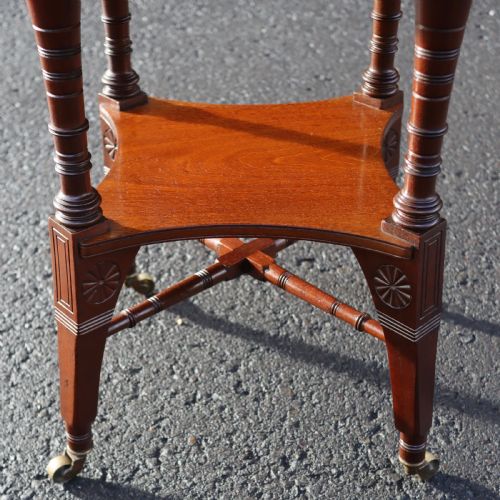 FINE ANTIQUE WALNUT TWO TIER OCCASIONAL TABLE - ADDITIONAL PHOTO 5