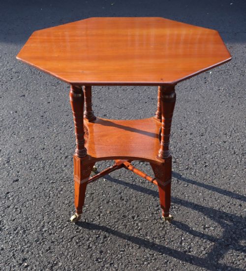 FINE ANTIQUE WALNUT TWO TIER OCCASIONAL TABLE - ADDITIONAL PHOTO 6
