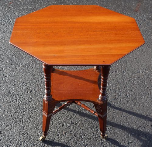 FINE ANTIQUE WALNUT TWO TIER OCCASIONAL TABLE - ADDITIONAL PHOTO 7