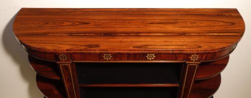 REGENCY ROSEWOOD BRASS INLAID BOOKCASE - ADDITIONAL PHOTO 4
