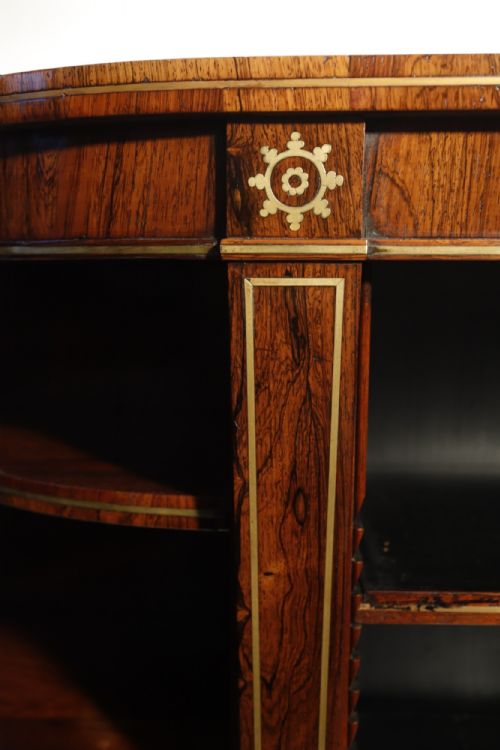 REGENCY ROSEWOOD BRASS INLAID BOOKCASE - ADDITIONAL PHOTO 5