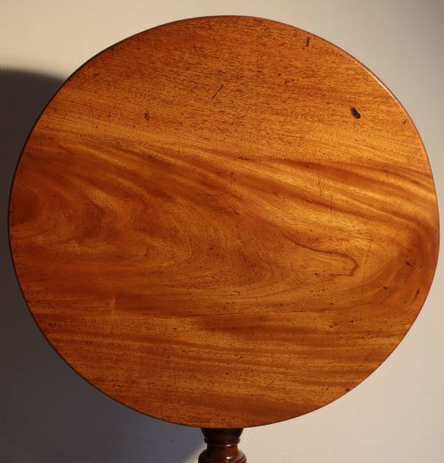 ANTIQUE MAHOGANY TRIPOD TABLE - ADDITIONAL PHOTO 4