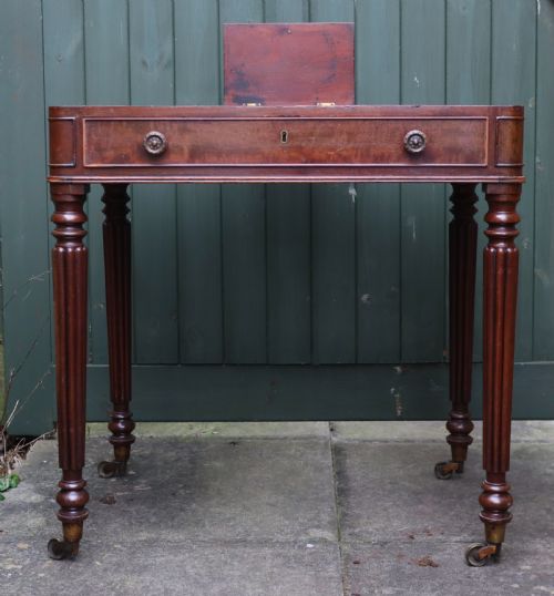 ANTIQUE MAHOGANY CHAMBER WRITING TABLE GILLOWS - ADDITIONAL PHOTO 3