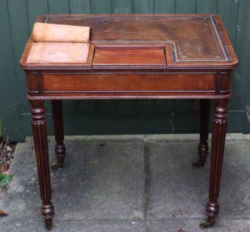 ANTIQUE MAHOGANY CHAMBER WRITING TABLE GILLOWS - ADDITIONAL PHOTO 7