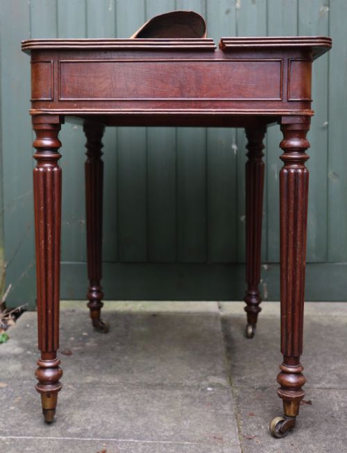 ANTIQUE MAHOGANY CHAMBER WRITING TABLE GILLOWS - ADDITIONAL PHOTO 9