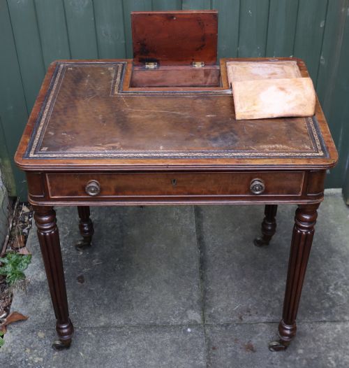 antique mahogany chamber writing table gillows - CATEGORY: ANTIQUE TABLES - DATED 19TH CENTURY