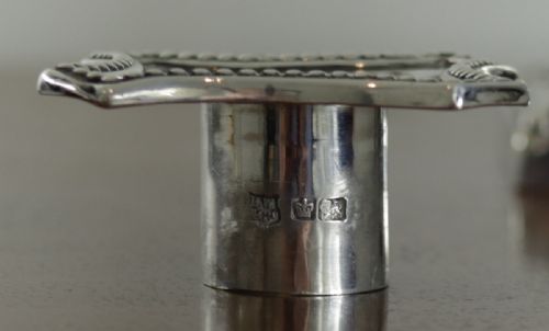 ANTIQUE SOLID SILVER CANDLE STICK - ADDITIONAL PHOTO 3